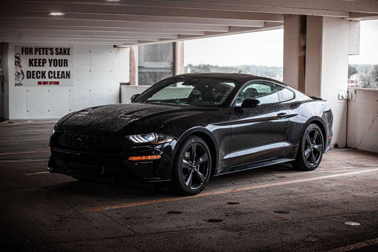 Black Ford Mustang coupe