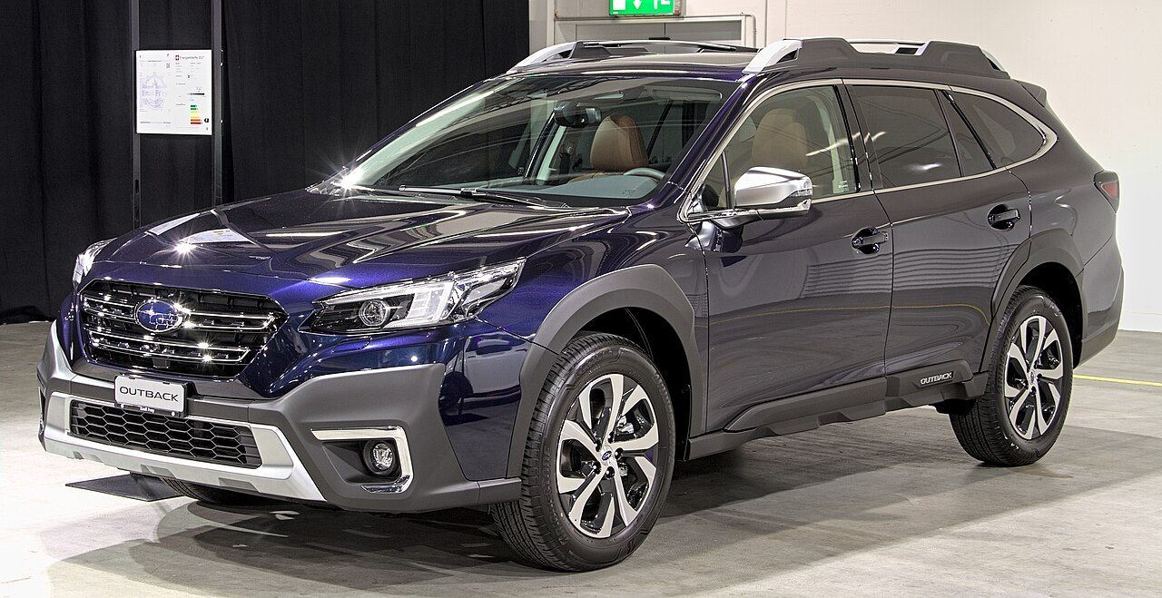 Blue Subaru Outback wagon