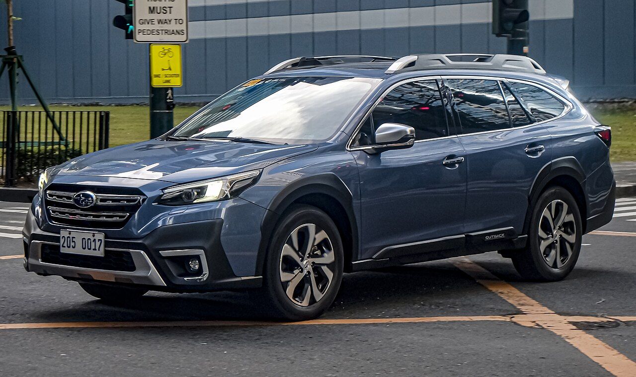 Blue Subaru Outback wagon